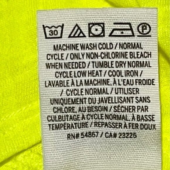 Victoria’s Secret NWOT PINK Neon Yellow Pocket Cropped Workout Tank Top Medium - Picture 5 of 6